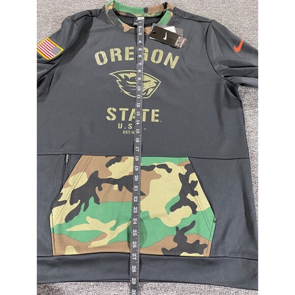 Nike Oregon State Beavers Sweater Mens Large Black Camo Sweatshirt DD4315-010 - Picture 5 of 16